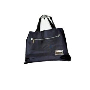 Versace Fragrance Tote Bag Black & Silver Key Logo Strap NWOT